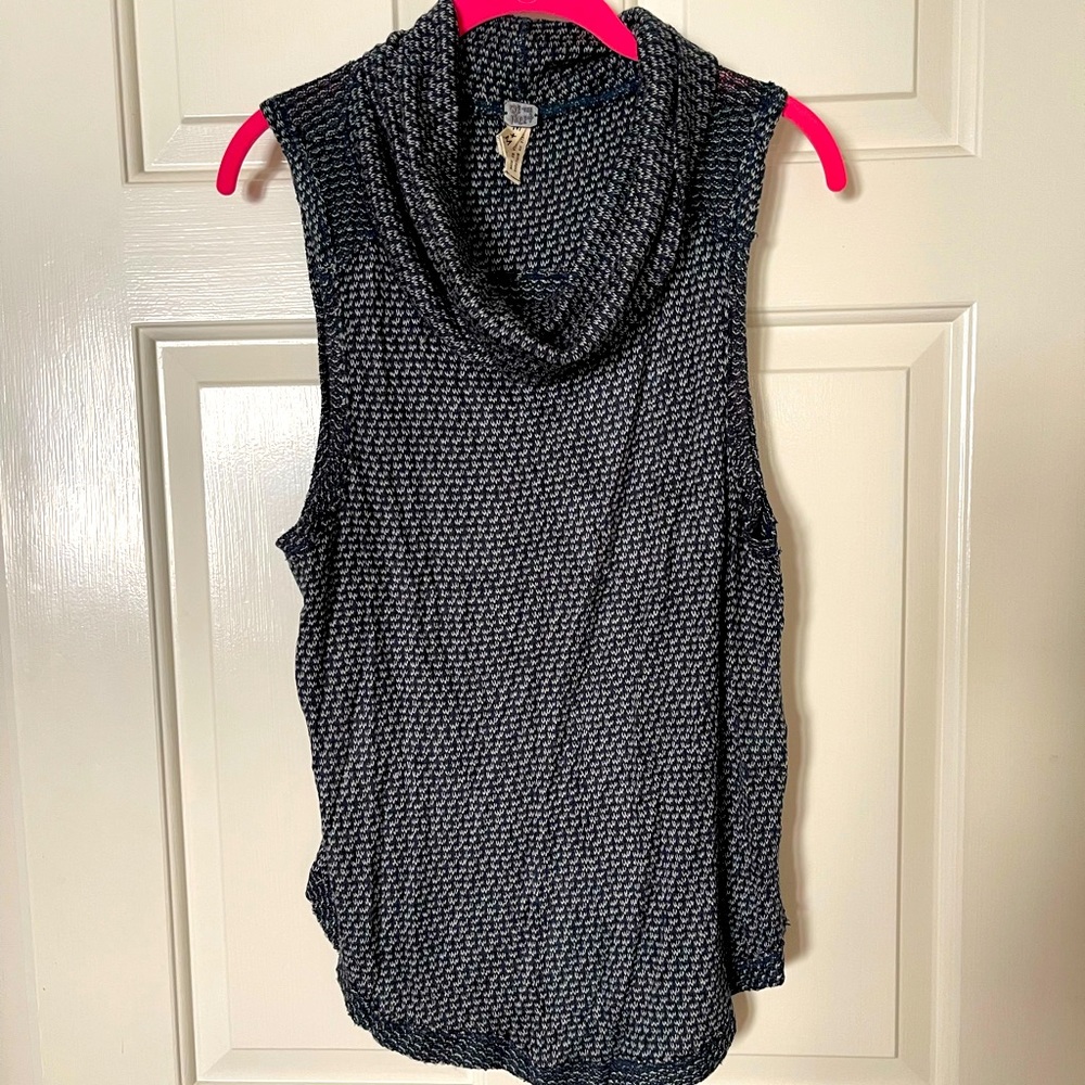 Free People sleeveless cowl neck heather sweater M